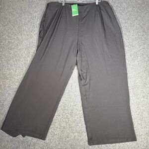 Halara Black Wide Leg Wrap Pants 2X Regular Athleisure Side Tie Polyester Blend